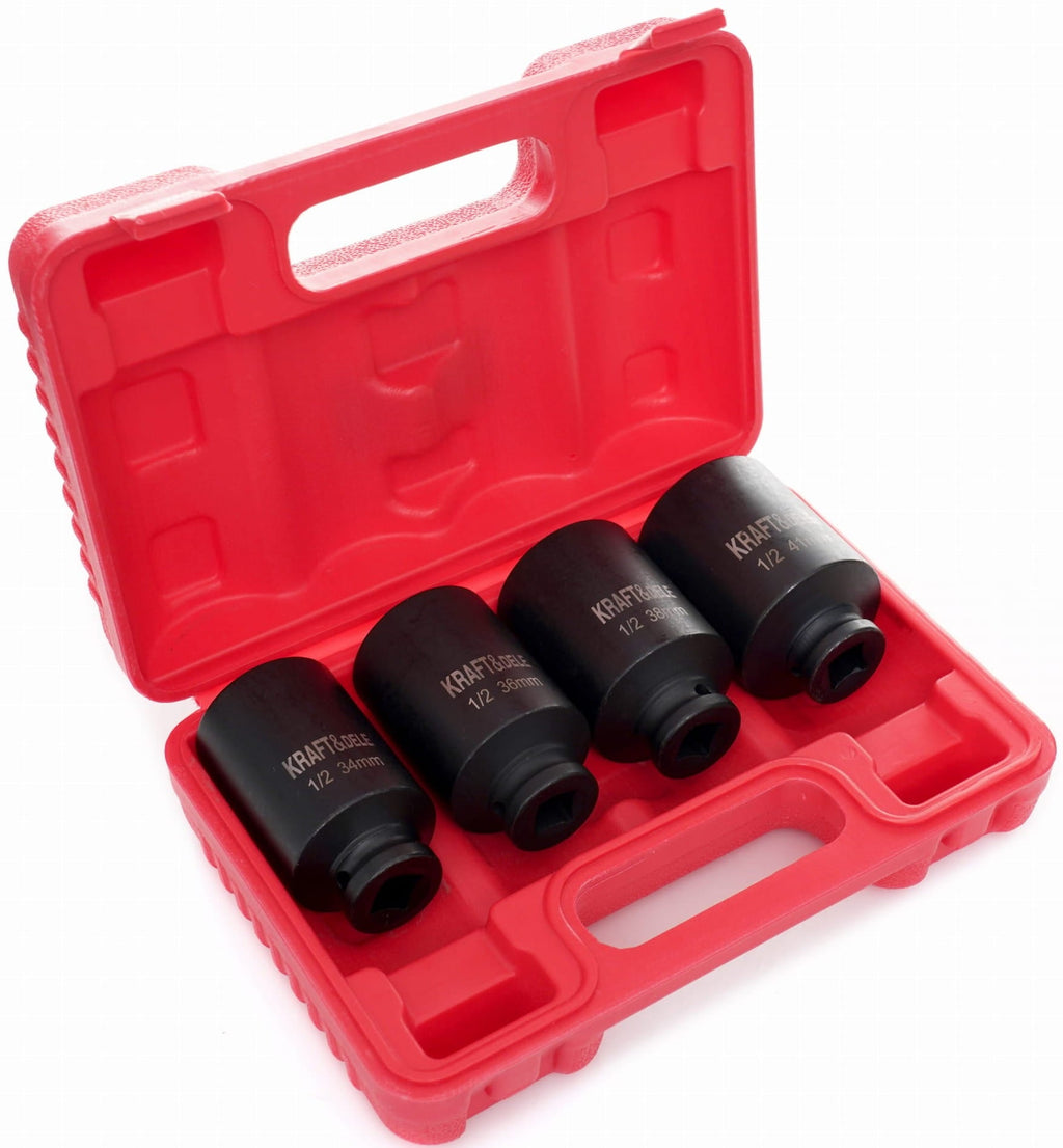 KRAFT&DELE 1/2" 6-kant löökpadrunite komplekt 4 tk, 34–41 mm KD11754 – pilt 1