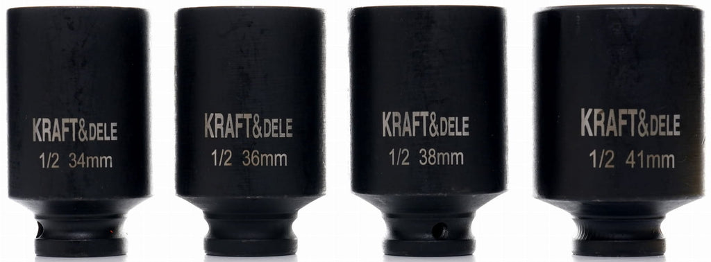 KRAFT&DELE 1/2" 6-kant löökpadrunite komplekt 4 tk, 34–41 mm KD11754 – pilt 7