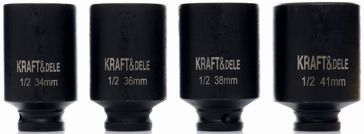KRAFT&DELE 1/2" 6-kant löökpadrunite komplekt 4 tk, 34–41 mm KD11754 – pilt 7