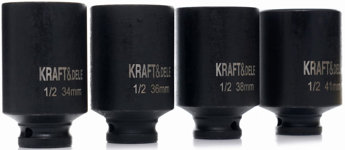 KRAFT&DELE 1/2" 6-kant löökpadrunite komplekt 4 tk, 34–41 mm KD11754 – pilt 8