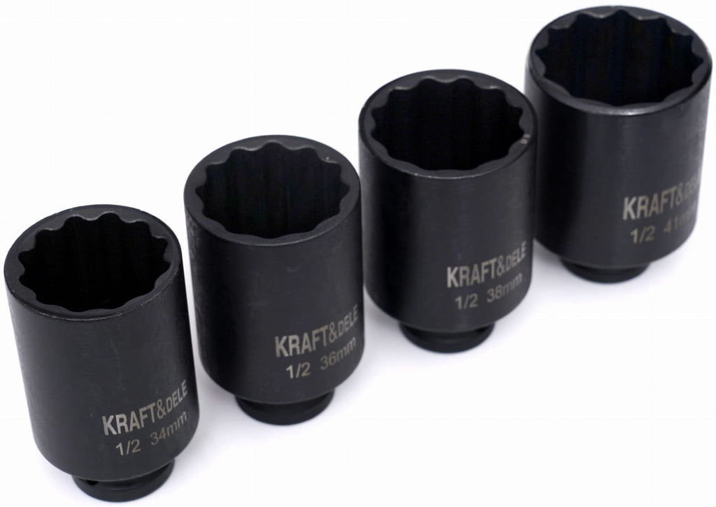 KRAFT&DELE 1/2" 6-kant löökpadrunite komplekt 4 tk, 34–41 mm KD11754 – pilt 9