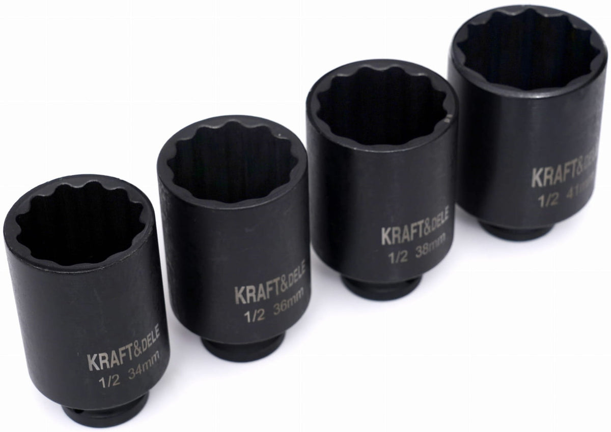 KRAFT&DELE 1/2" 6-kant löökpadrunite komplekt 4 tk, 34–41 mm KD11754 – pilt 9