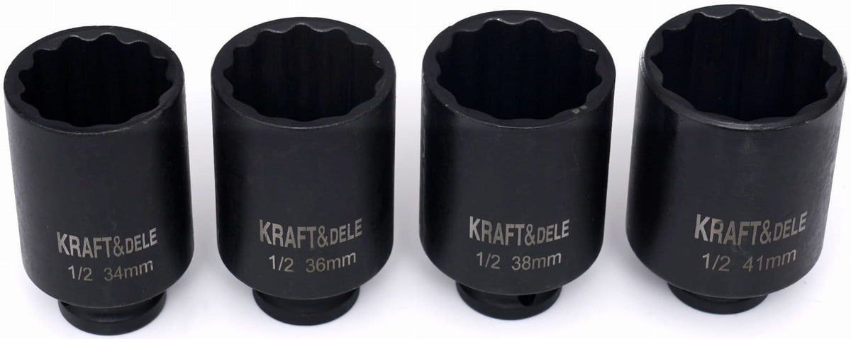 KRAFT&DELE 1/2" 6-kant löökpadrunite komplekt 4 tk, 34–41 mm KD11754 – pilt 10