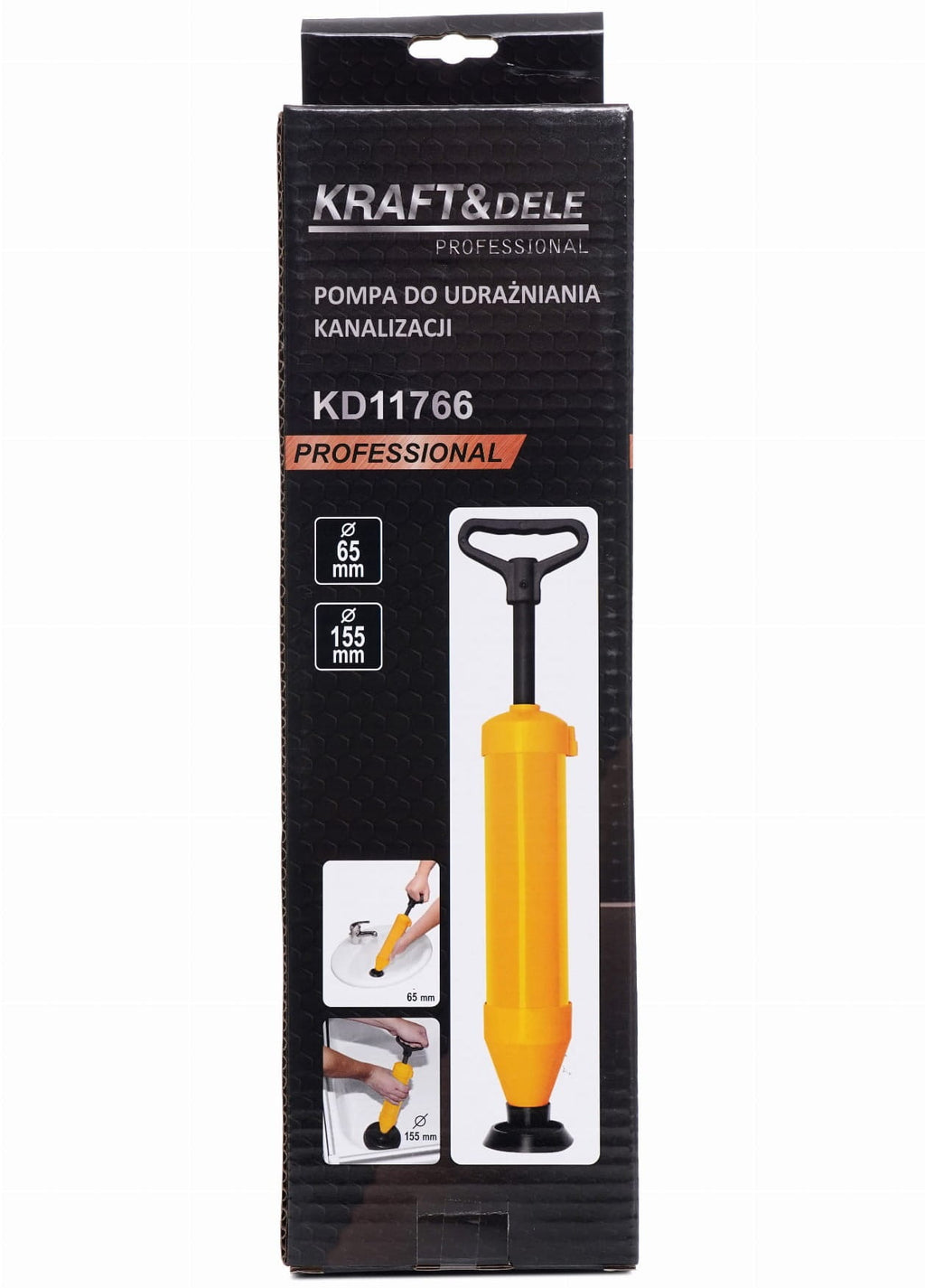 KRAFT&DELE äravoolu puhastamise imemis-survepump 65 ja 155 mm otsikutega KD11766 – pilt 8