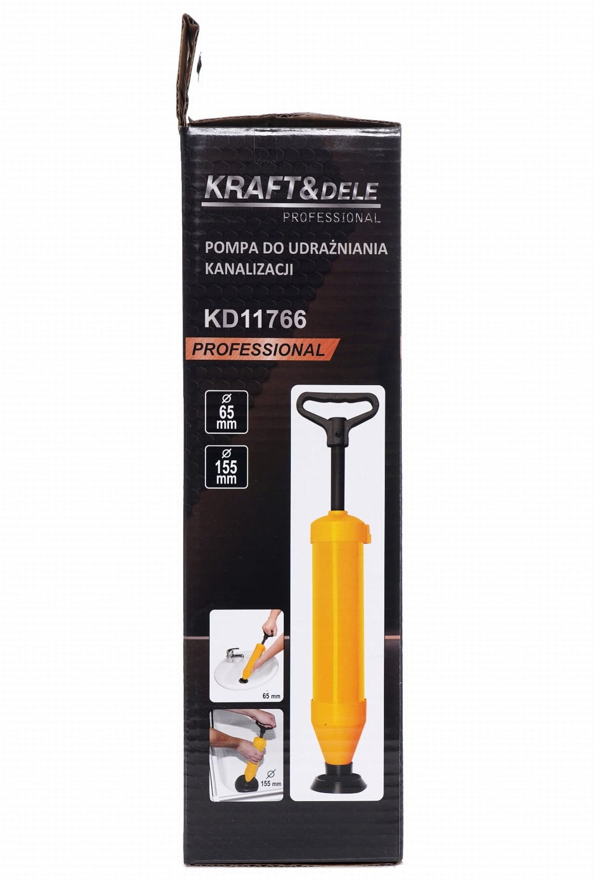 KRAFT&DELE äravoolu puhastamise imemis-survepump 65 ja 155 mm otsikutega KD11766 – pilt 9