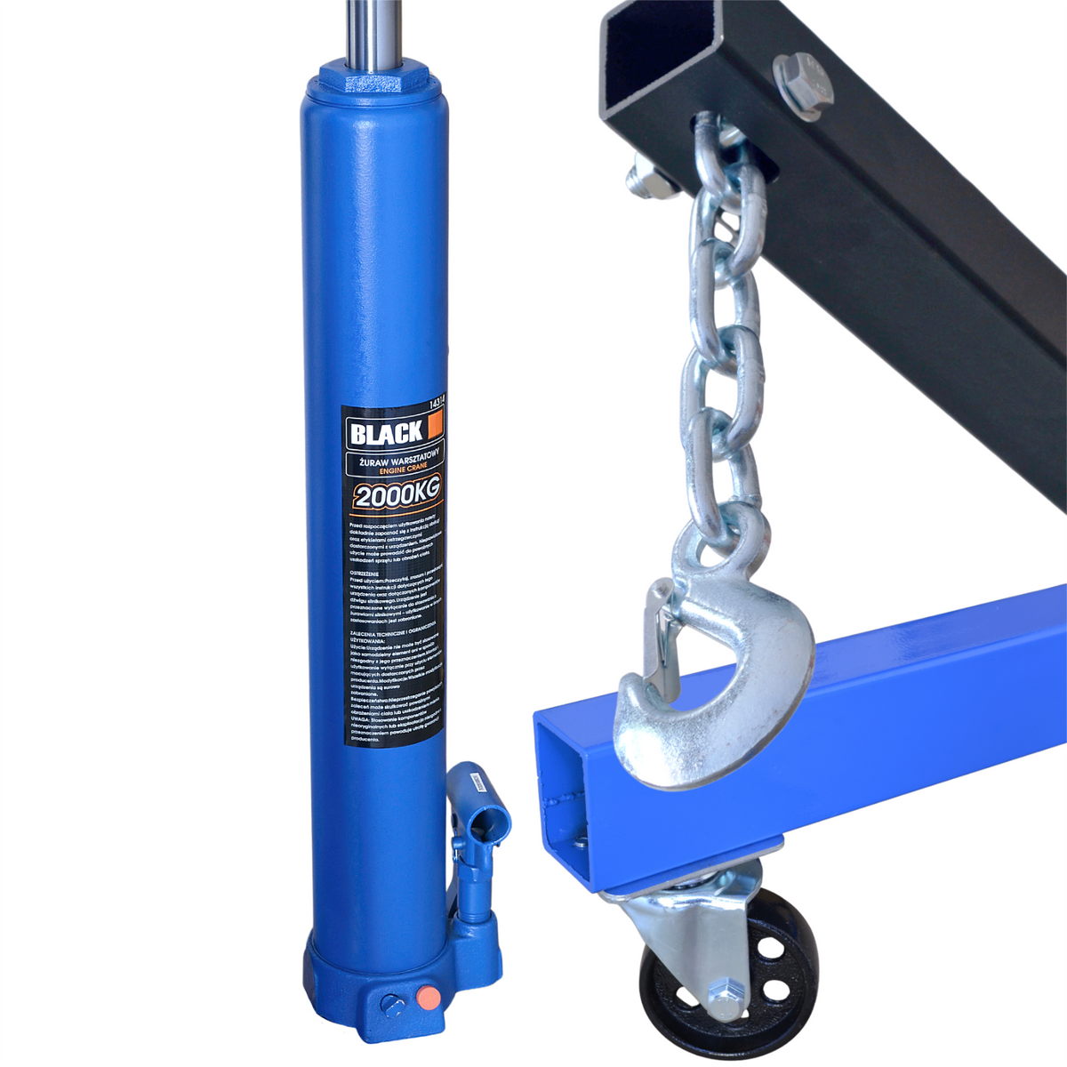 2 t kokkupandav automootorikraana Blacktools 14362 – pilt 3
