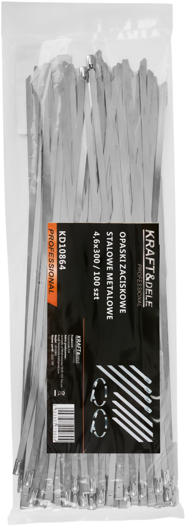 Terasest kaablisidemed 4,6 × 300 mm, 100 tk KD10864 – pilt 4