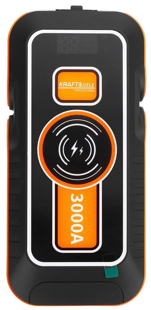 KRAFT&DELE 12 V käivitusabi, akupank ja taskulamp koos kohvriga, 16 000 mAh KD5493 – pilt 3