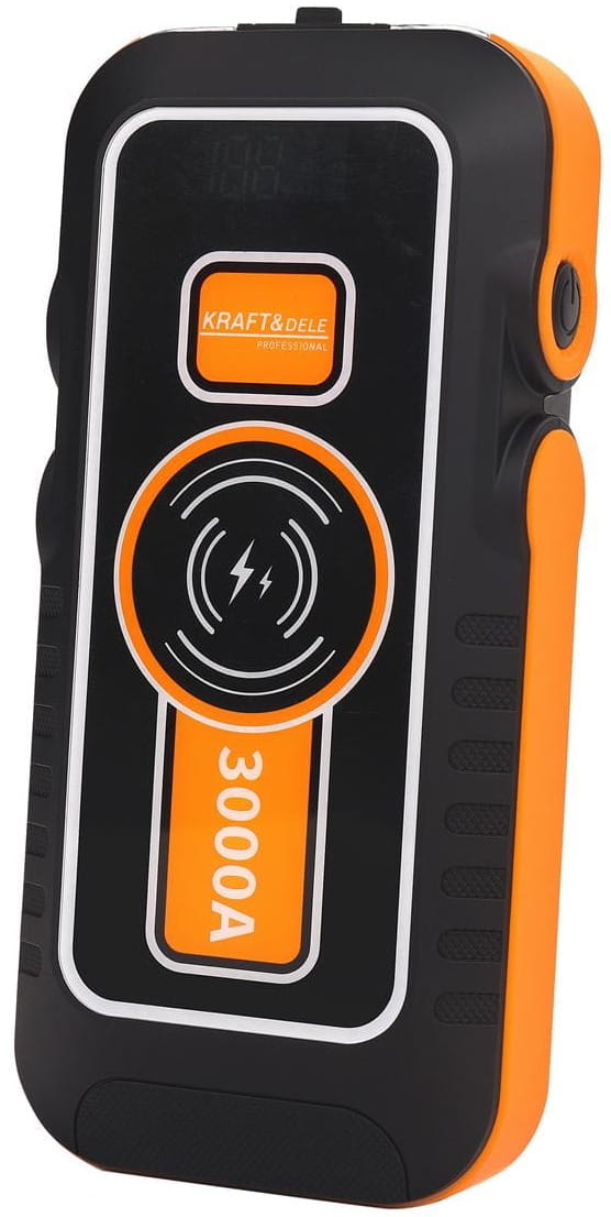 KRAFT&DELE 12 V käivitusabi, akupank ja taskulamp koos kohvriga, 16 000 mAh KD5493 – pilt 6