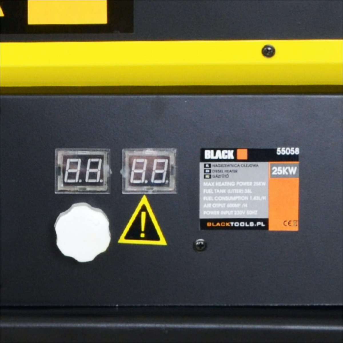 Black Tools 25 kW õlikütteseade korstna ja LCD-termostaadiga 55058 – pilt 7