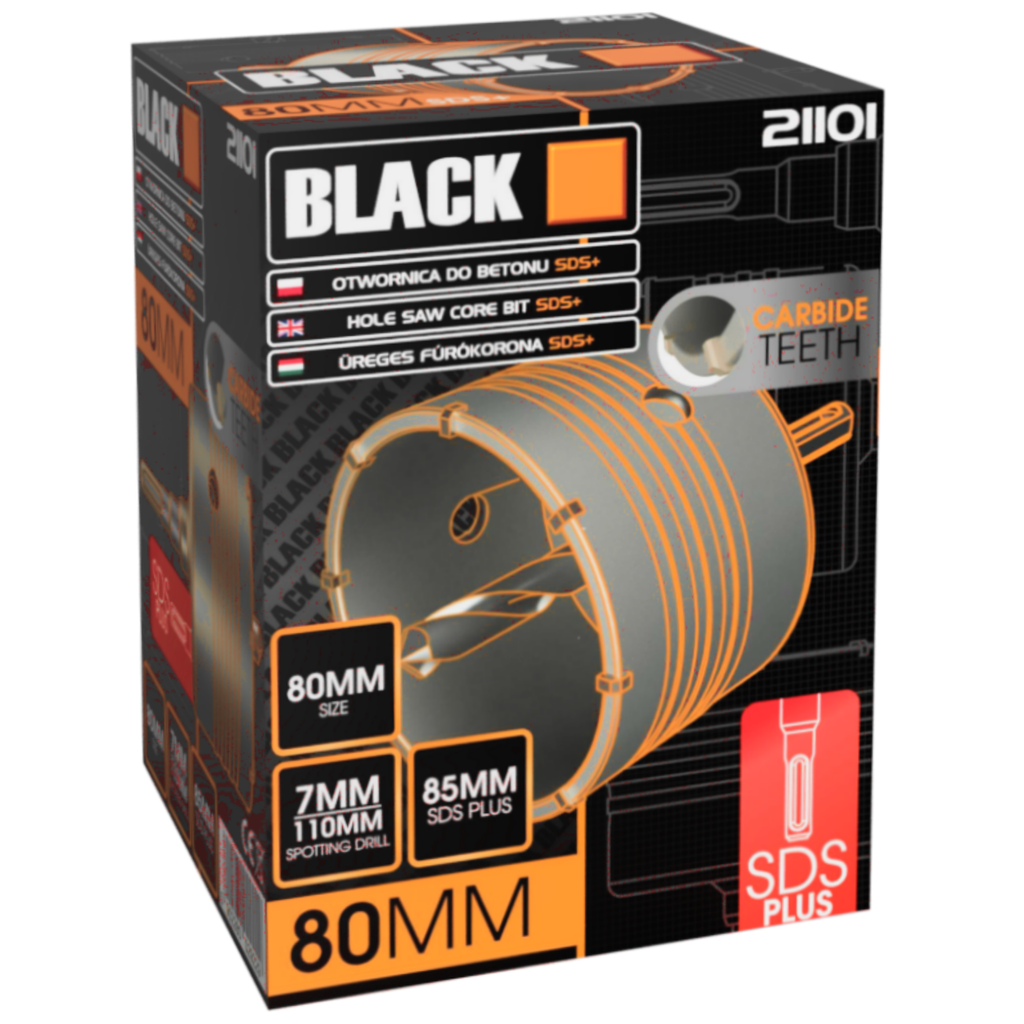 Black SDS Plus betooni kroonpuur 80 mm 21101 – pilt 6