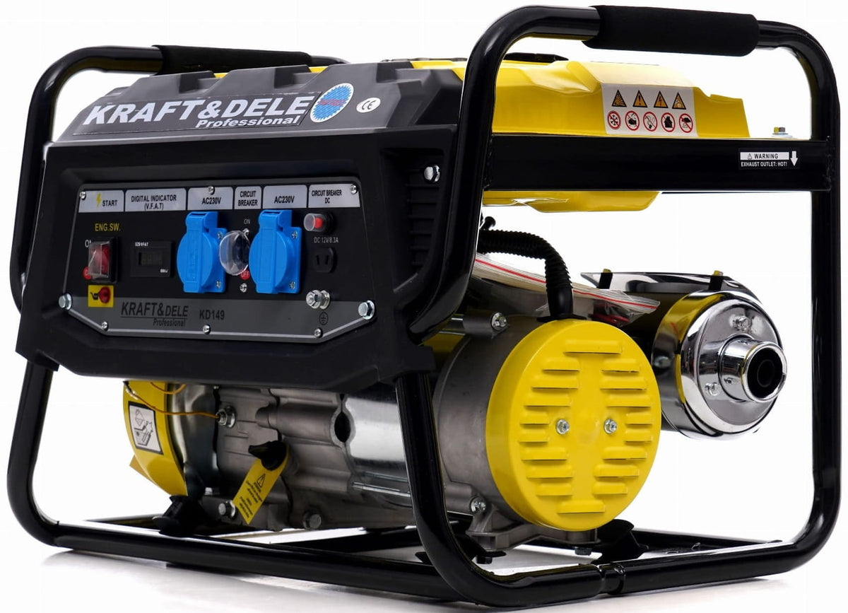 KRAFT&DELE ühefaasiline generaator 3500 W LCD-voltmeetriga 12/230 V KD149 – pilt 6