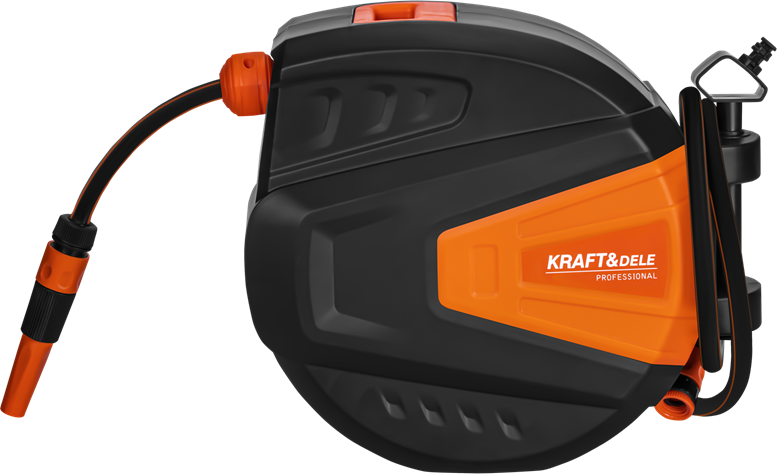 Automaatse tagasitõmbega aiavoolikukerija 15 m + 1,5 m 1/2″ KD2151 – pilt 4