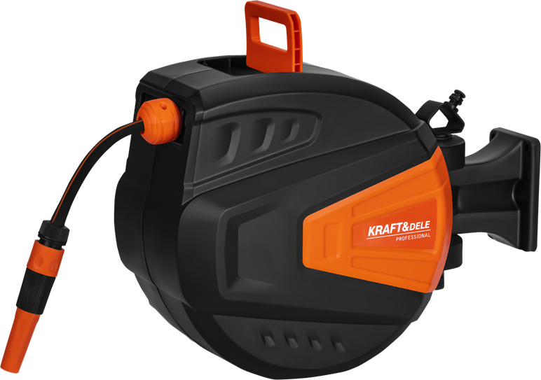 Automaatse tagasitõmbega aiavoolikukerija 15 m + 1,5 m 1/2″ KD2151 – pilt 2