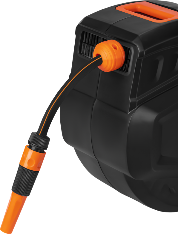 Automaatse tagasitõmbega aiavoolikukerija 15 m + 1,5 m 1/2″ KD2151 – pilt 3