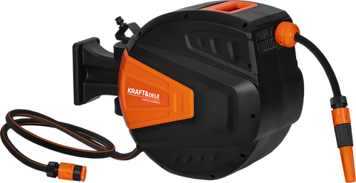Automaatse tagasitõmbega aiavoolikukerija 15 m + 1,5 m 1/2″ KD2151 – pilt 1