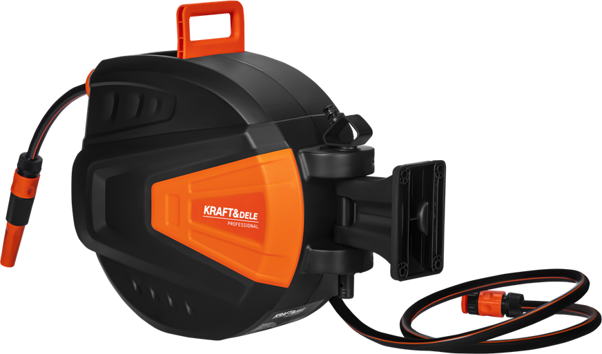 Automaatse tagasitõmbega aiavoolikukerija 15 m + 1,5 m 1/2″ KD2151 – pilt 6