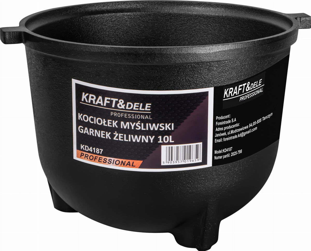 KRAFT&DELE malmist lõkkepott 10 l kolmjalaga KD4187 – pilt 9