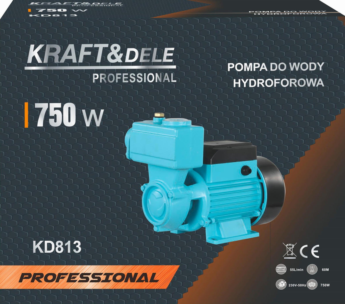 KRAFT&DELE hüdrofoorpump 750 W 55 l/min KD813 – pilt 9