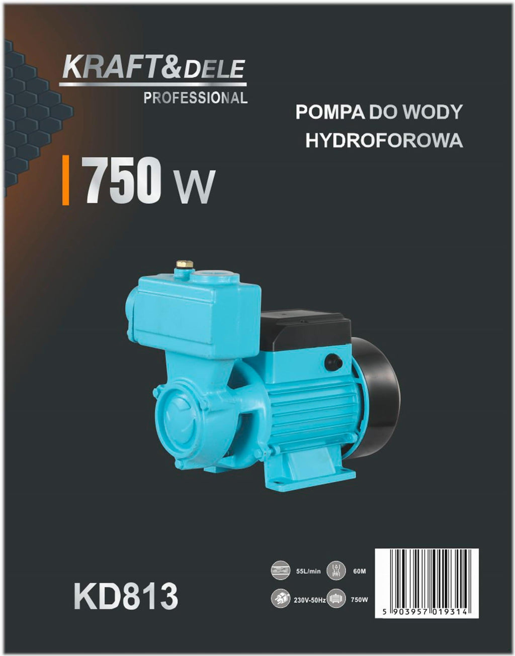 KRAFT&DELE hüdrofoorpump 750 W 55 l/min KD813 – pilt 10