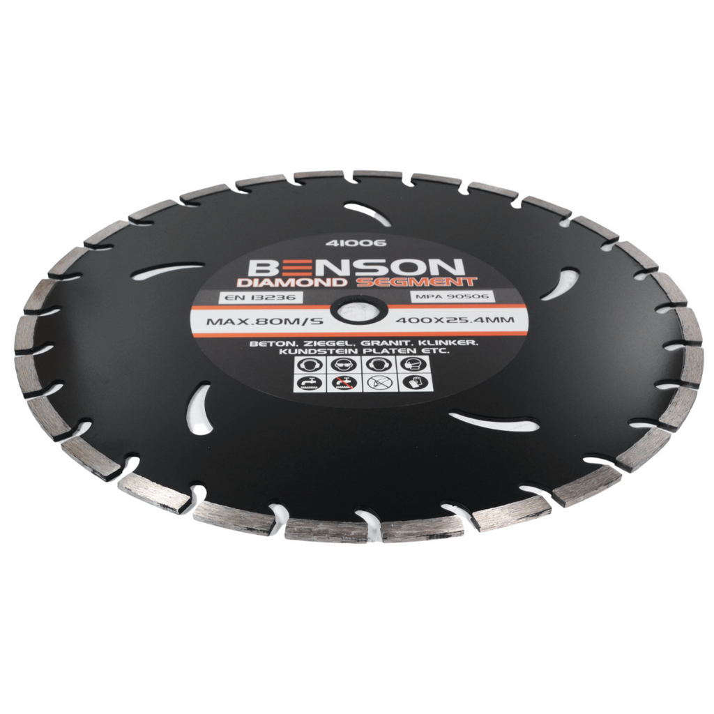 Benson segmenteeritud teemantlõikeketas 400 × 10 × 25,4 mm 41006 – pilt 5