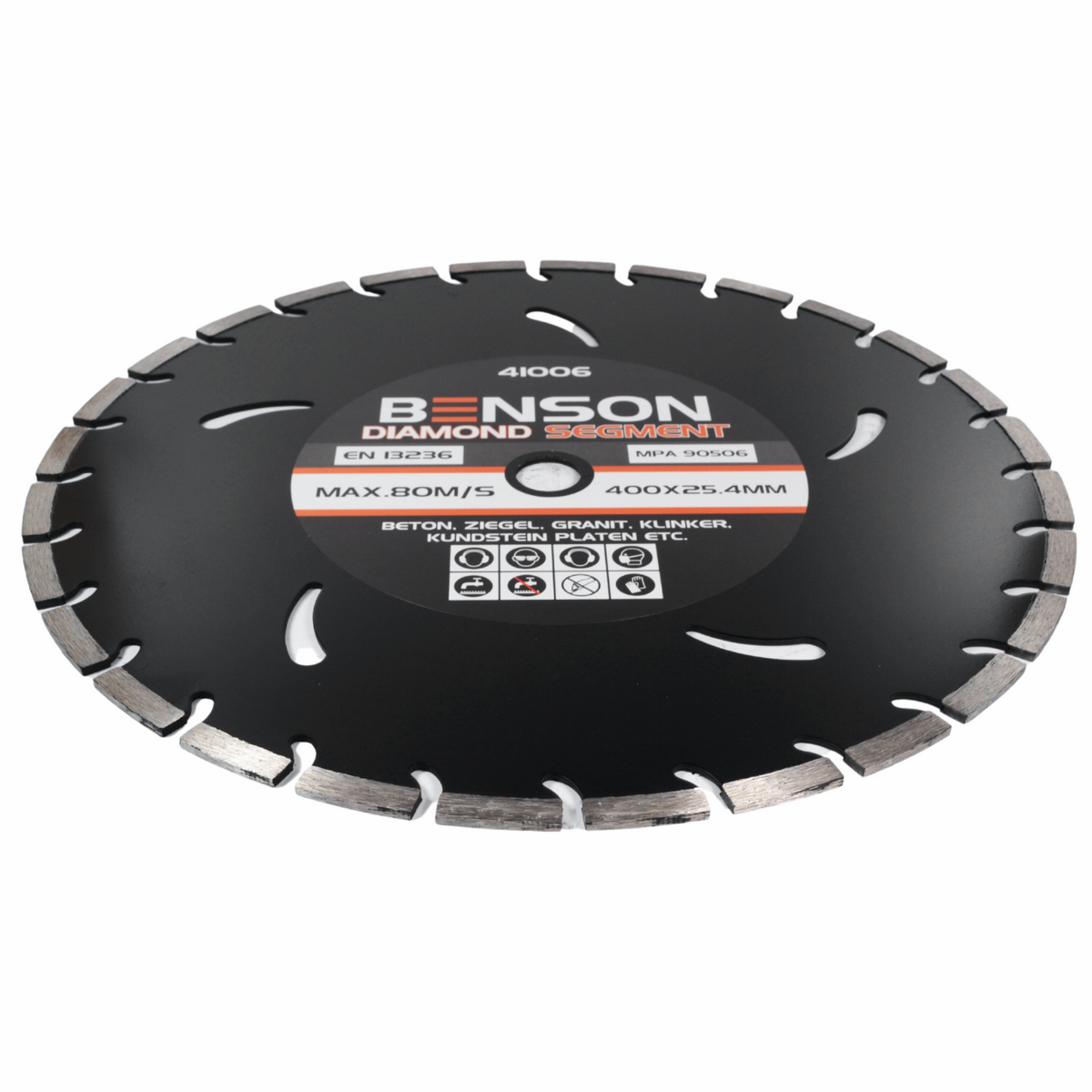 Benson segmenteeritud teemantlõikeketas 400 × 10 × 25,4 mm 41006 – pilt 5