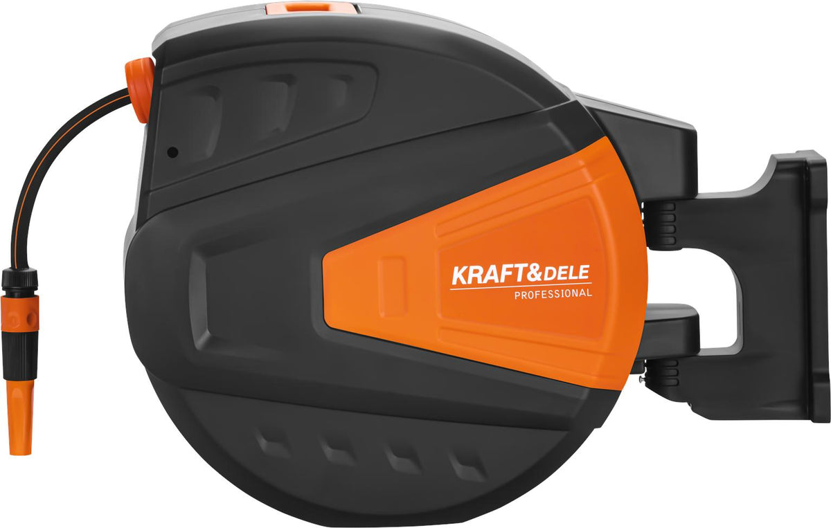 KRAFT&DELE automaatse tagasikerimisega aiavoolikukerija 40 m + 2 m 1/2" KD2155 – pilt 2