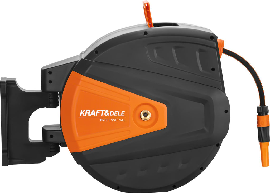 KRAFT&DELE automaatse tagasikerimisega aiavoolikukerija 40 m + 2 m 1/2" KD2155 – pilt 7