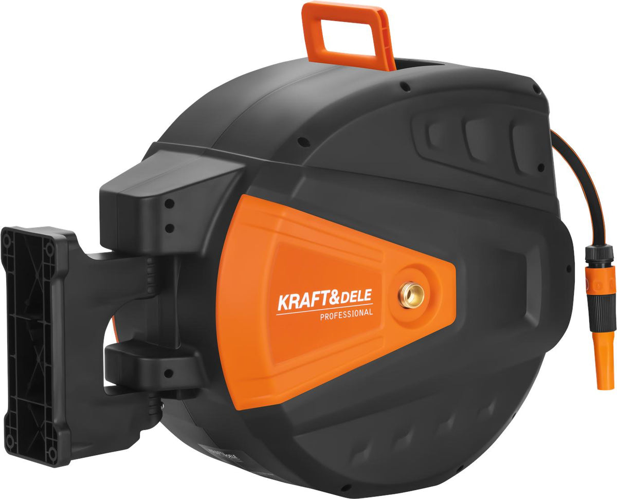 KRAFT&DELE automaatse tagasikerimisega aiavoolikukerija 40 m + 2 m 1/2" KD2155 – pilt 8