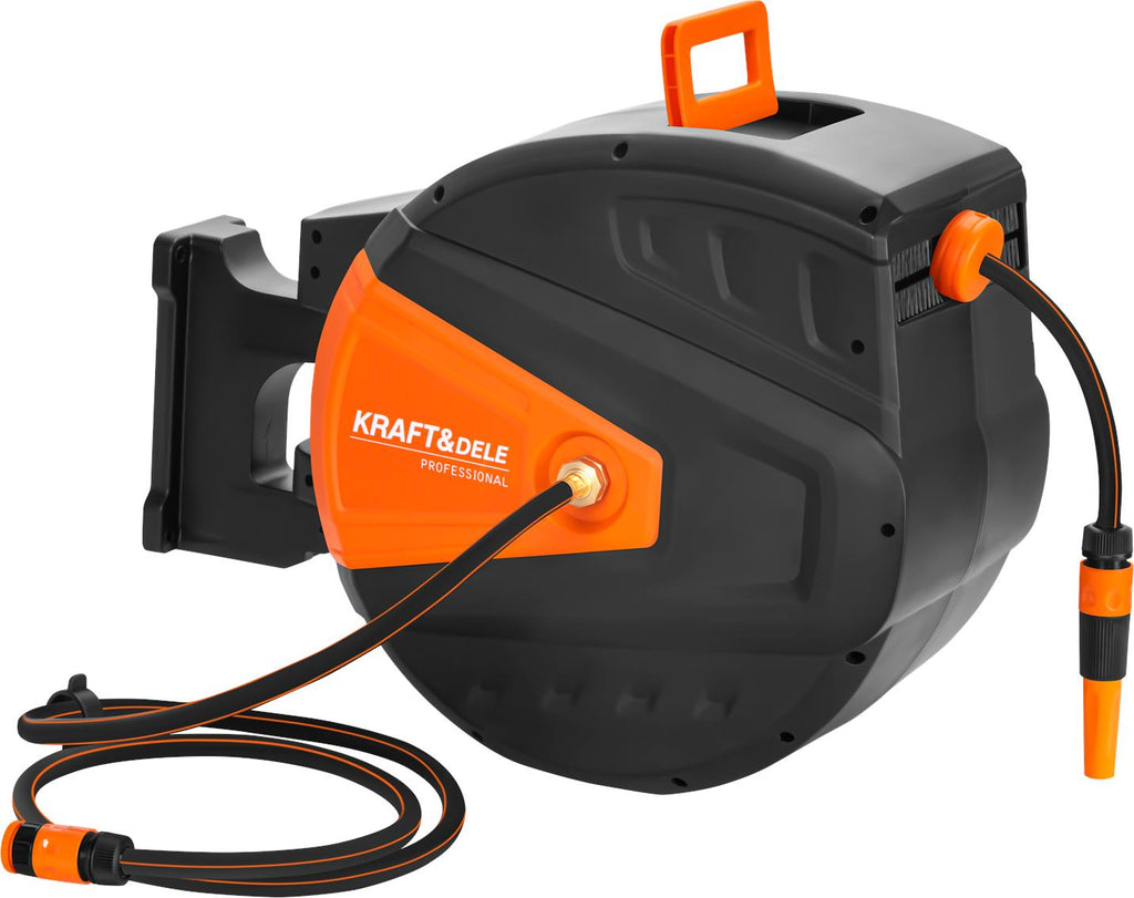 KRAFT&DELE automaatse tagasikerimisega aiavoolikukerija 40 m + 2 m 1/2" KD2155 – pilt 9