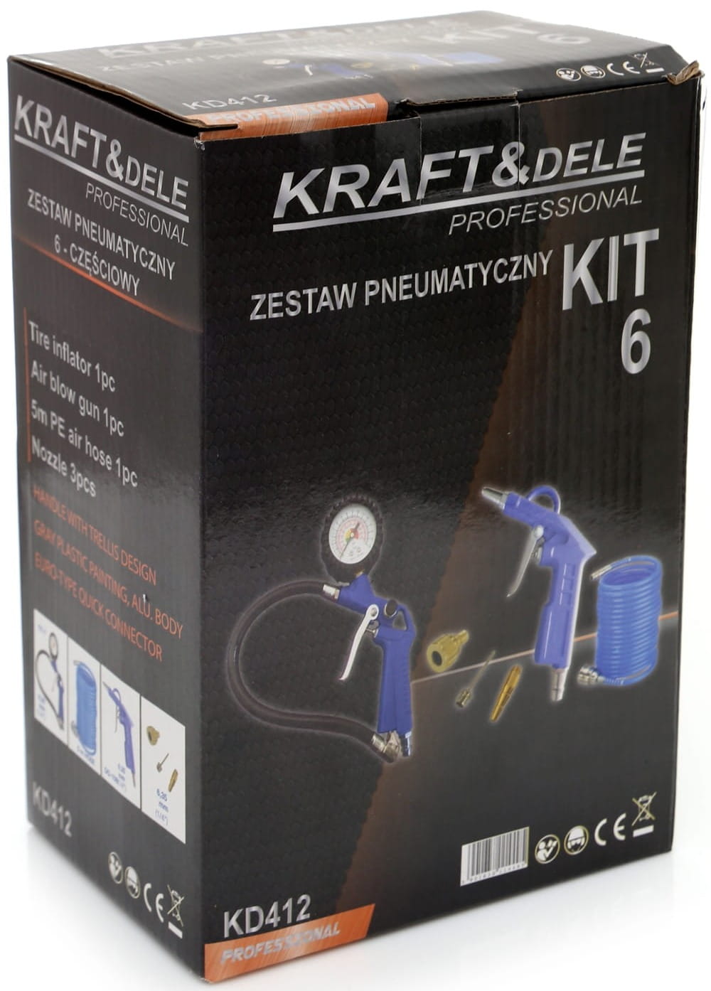 KRAFT&DELE 6-osaline pneumaatikakomplekt KD412 – pilt 10