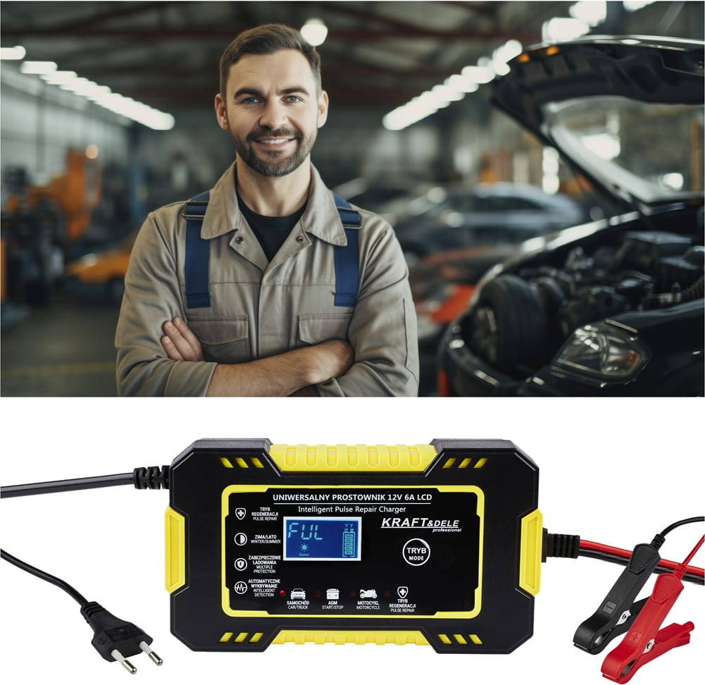 KRAFT&DELE automaatne LCD-akulaadija 12 V / 6 A KD1290 – pilt 2