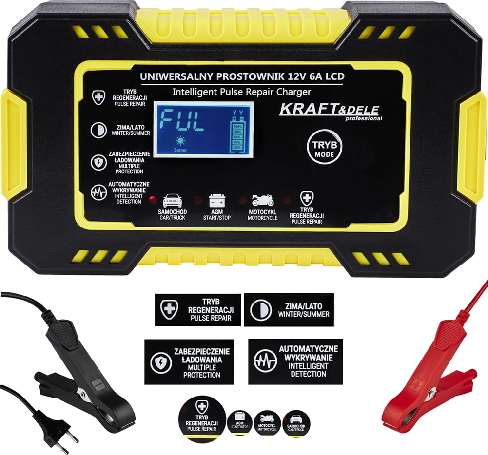KRAFT&DELE automaatne LCD-akulaadija 12 V / 6 A KD1290 – pilt 4