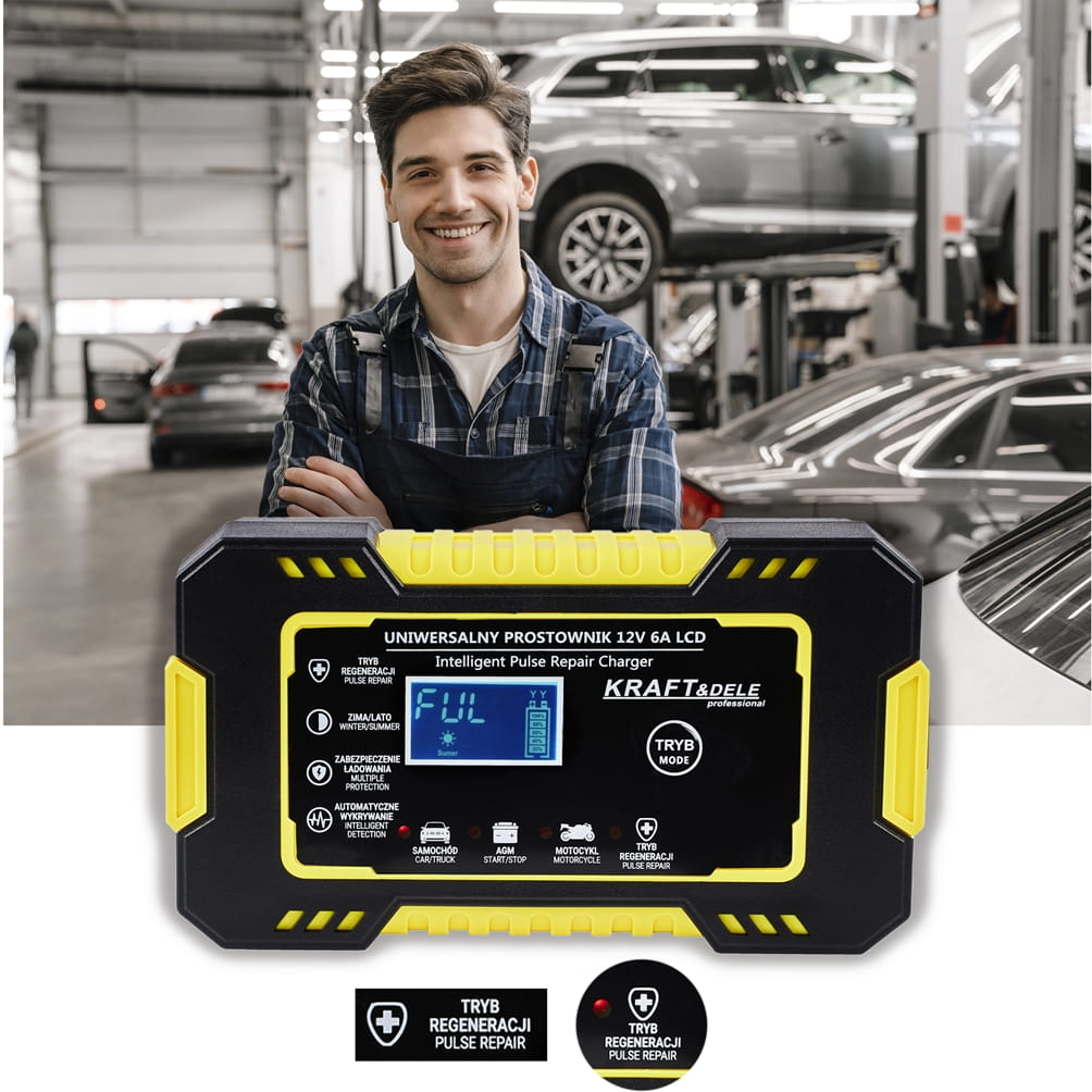 KRAFT&DELE automaatne LCD-akulaadija 12 V / 6 A KD1290 – pilt 5