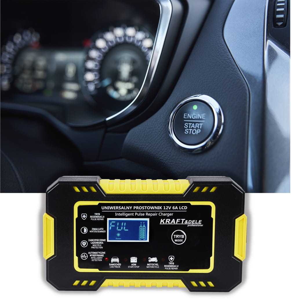 KRAFT&DELE automaatne LCD-akulaadija 12 V / 6 A KD1290 – pilt 6