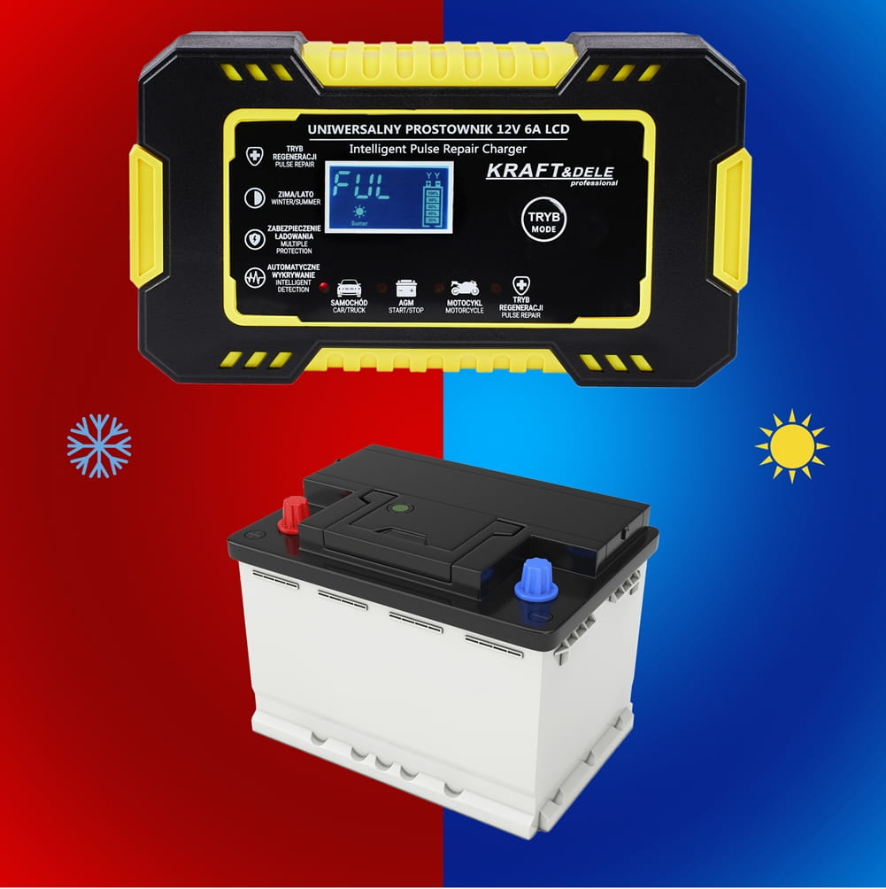 KRAFT&DELE automaatne LCD-akulaadija 12 V / 6 A KD1290 – pilt 7