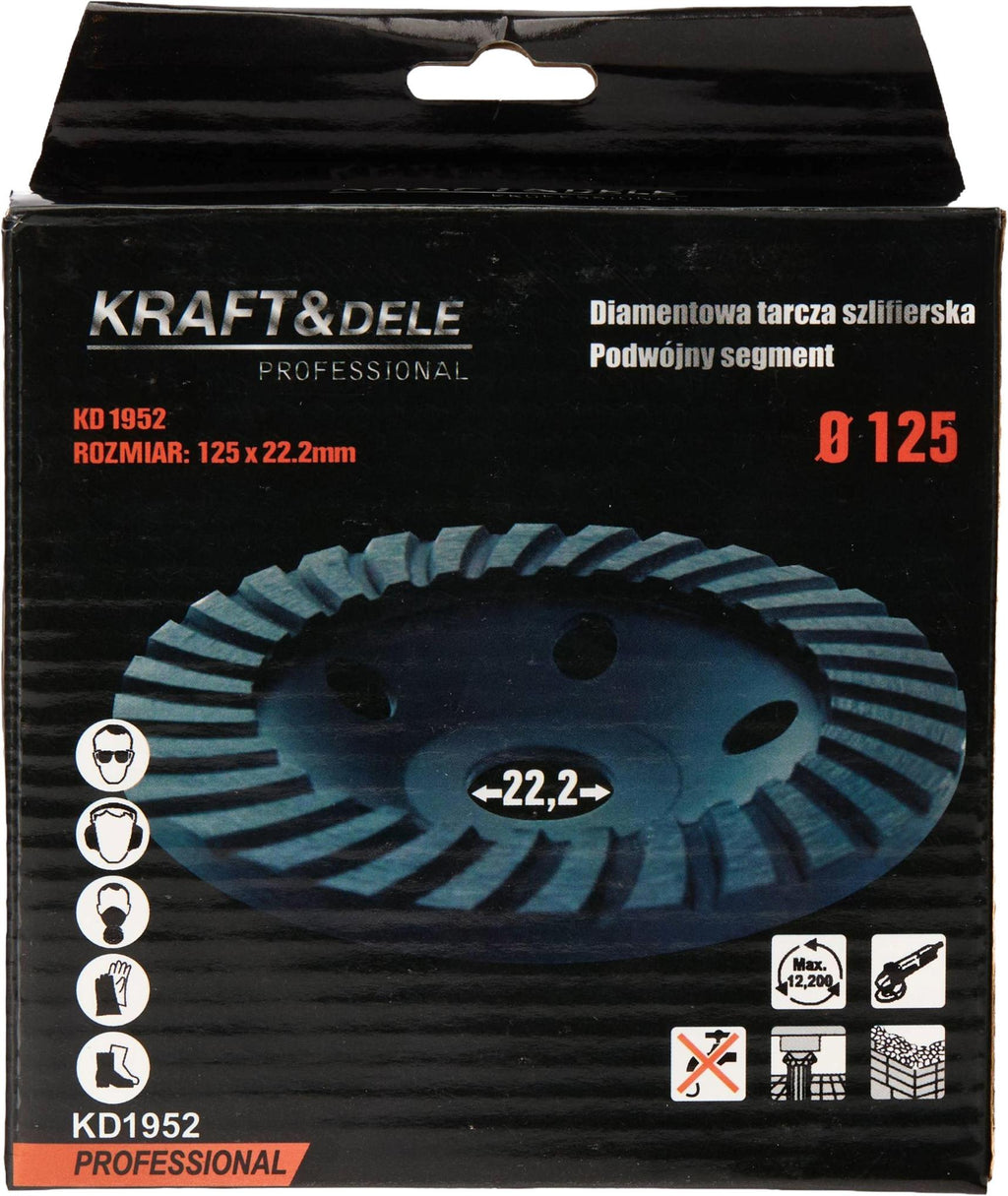 KRAFT&DELE betooni teemantlihvketas 125 × 22,2 mm KD1952 – pilt 9