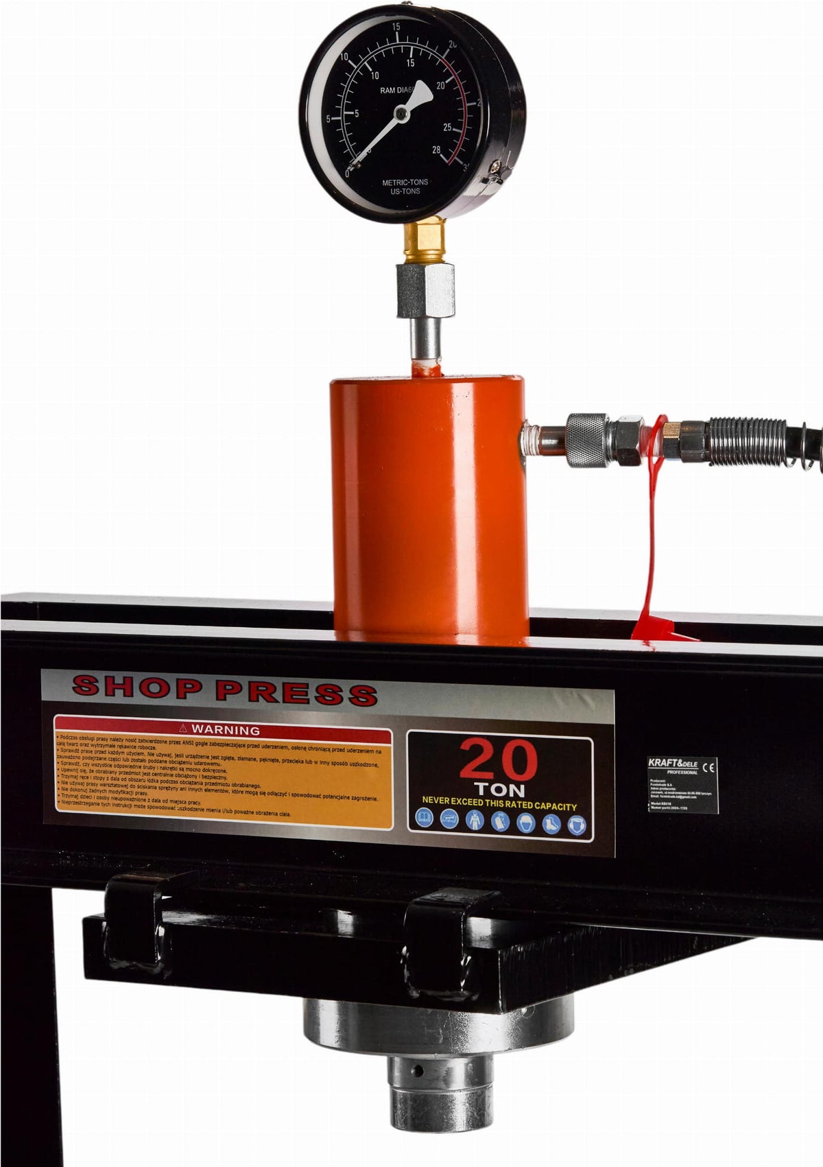 KRAFT&DELE 20 t hüdrauliline töökodapress KD318 – pilt 3