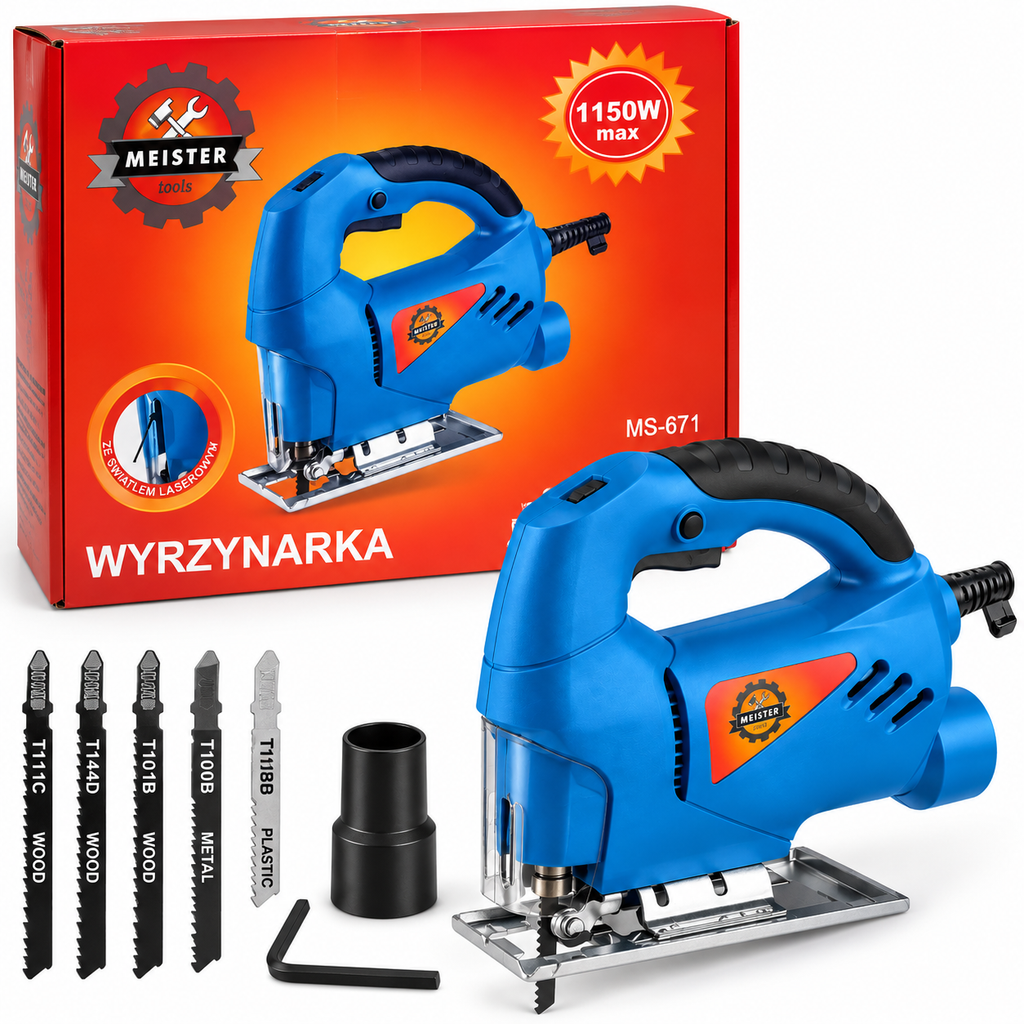 MEISTER elektriline tikksaag 1150 W laserjuhikuga MS-671 – pilt 1