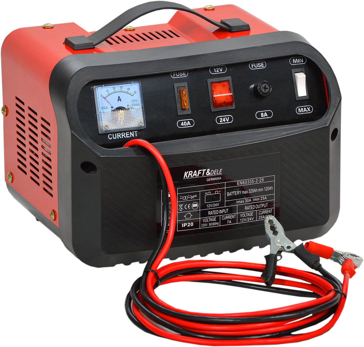 KRAFT&DELE autoakulaadija 12/24 V 40 A akudele 100–300 Ah KD1909 – pilt 1