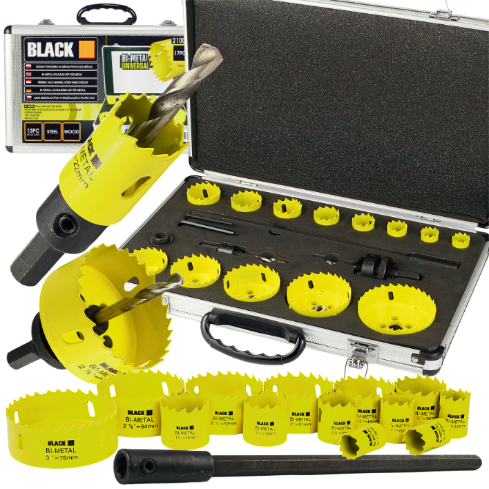 Professionaalne BLACK 17-osaline bimetall-augusaagide komplekt 21002 – pilt 1