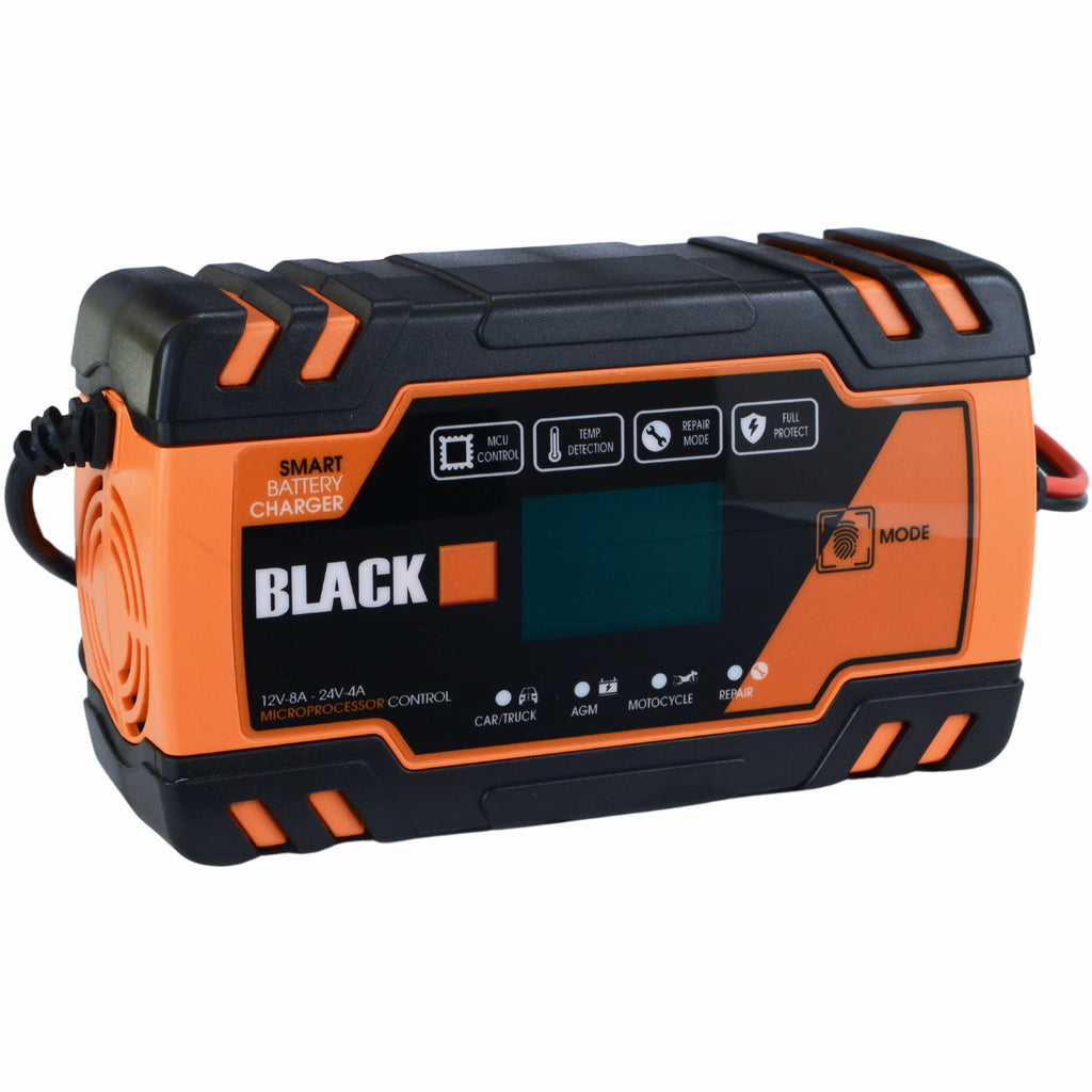 BLACK automaatne 12 V ja 24 V akulaadija taastamisfunktsiooniga 13510 – pilt 5
