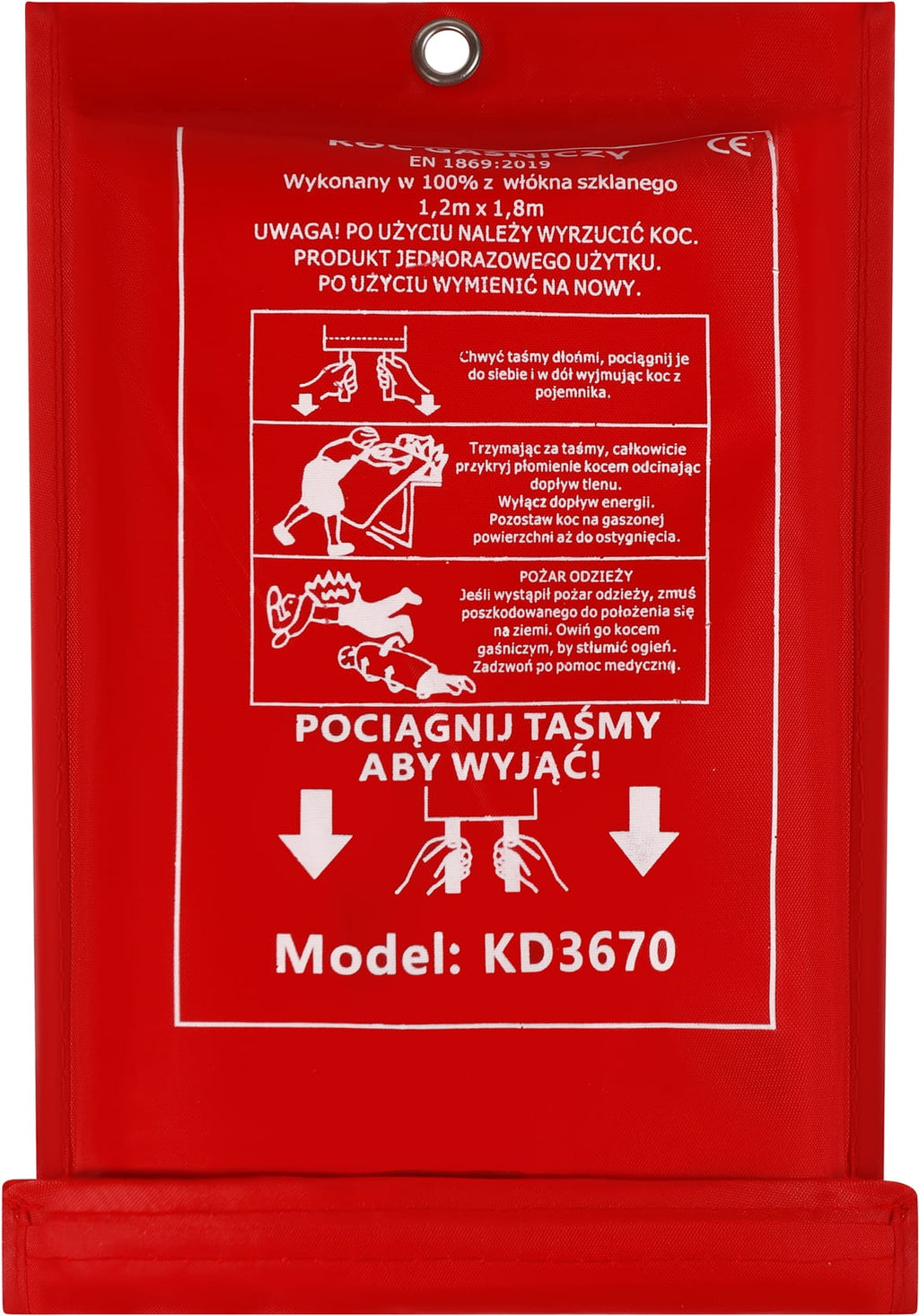 KRAFT&DELE klaaskiust tulekustutustekk 1,2 × 1,8 m KD3670 – pilt 1