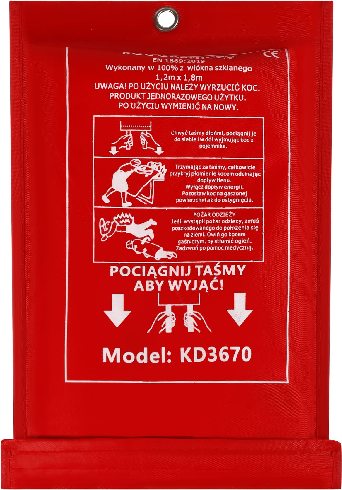 KRAFT&DELE klaaskiust tulekustutustekk 1,2 × 1,8 m KD3670 – pilt 1