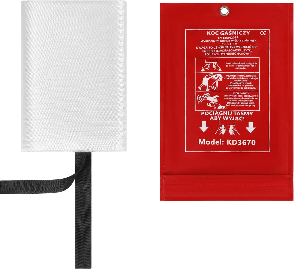 KRAFT&DELE klaaskiust tulekustutustekk 1,2 × 1,8 m KD3670 – pilt 5