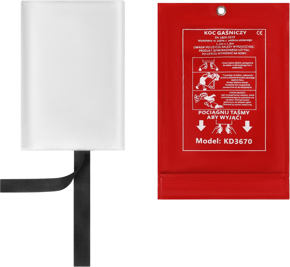KRAFT&DELE klaaskiust tulekustutustekk 1,2 × 1,8 m KD3670 – pilt 5