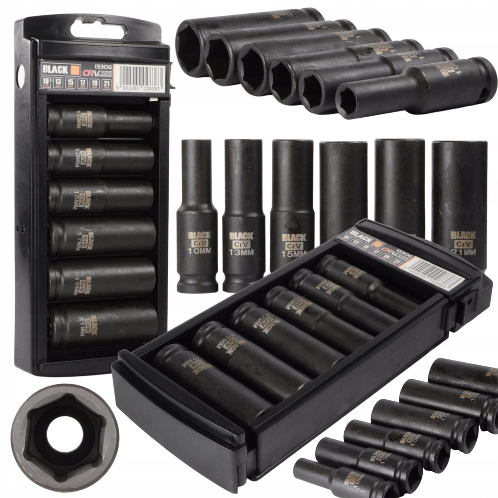 Professionaalne 1/2″ löökpadrunite komplekt 10–21 mm, 6 tk 13306 – pilt 1