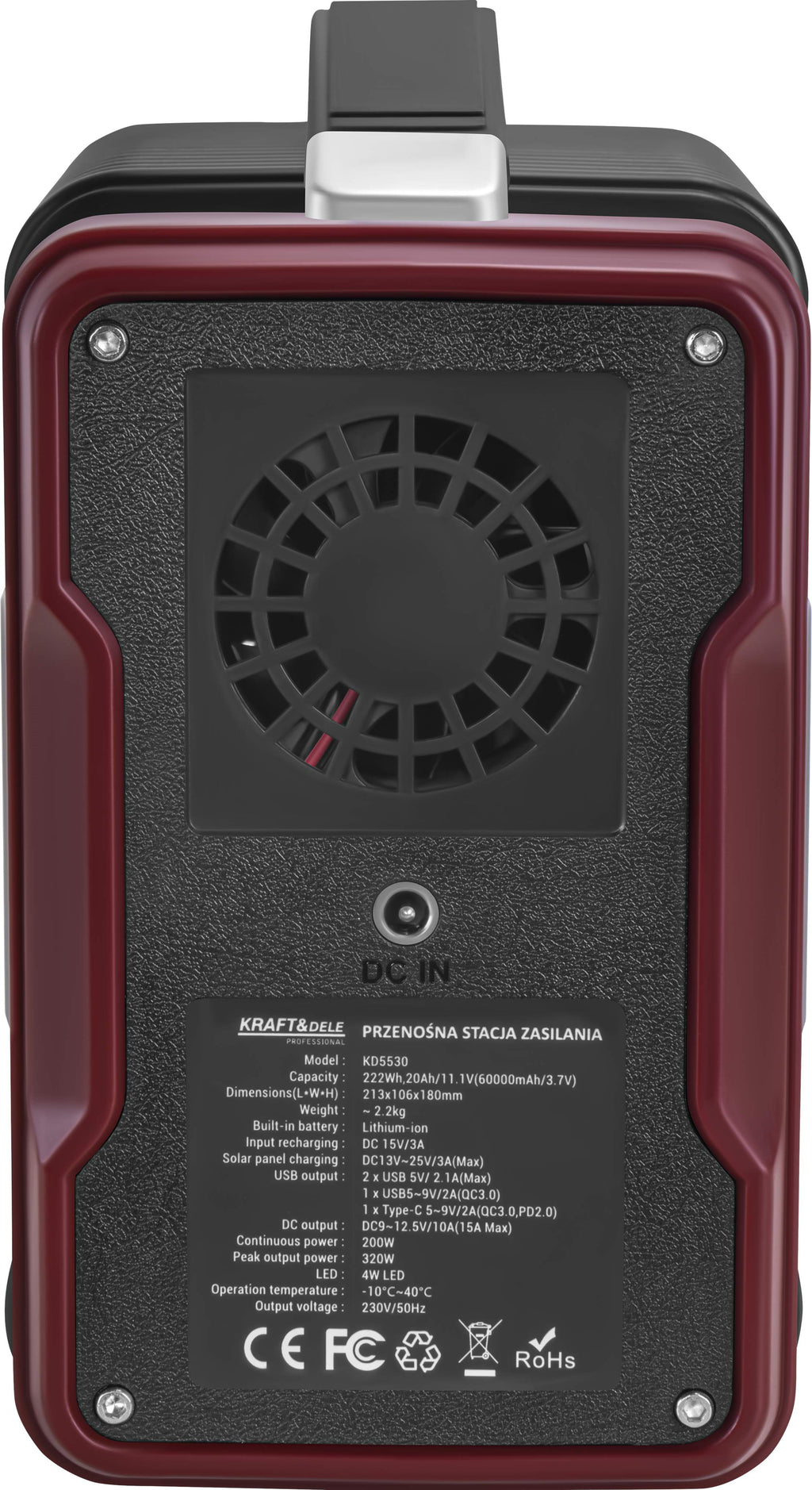 KRAFT&DELE kaasaskantav toitejaam 222 Wh 20 Ah / 11,1 V KD5530 – pilt 8