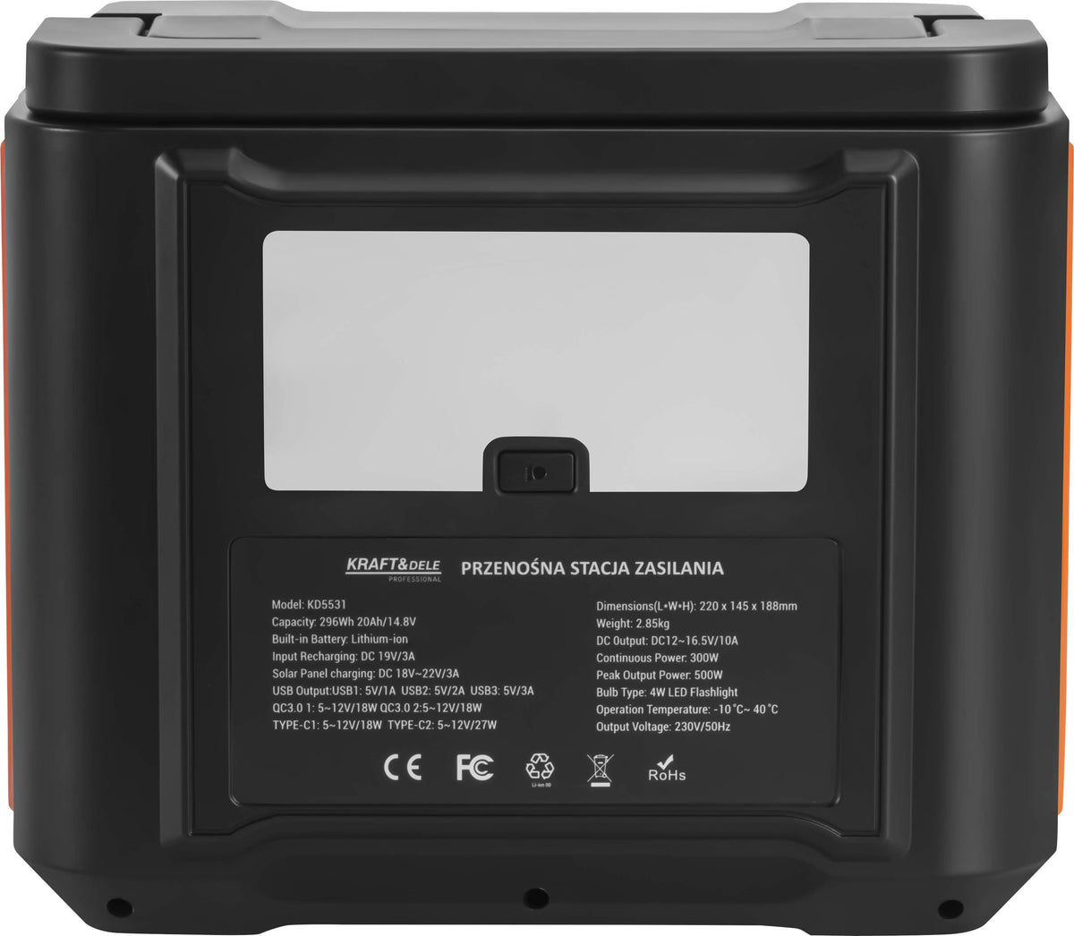 KRAFT&DELE kaasaskantav toitejaam 296 Wh 20 Ah / 14,8 V KD5531 – pilt 4