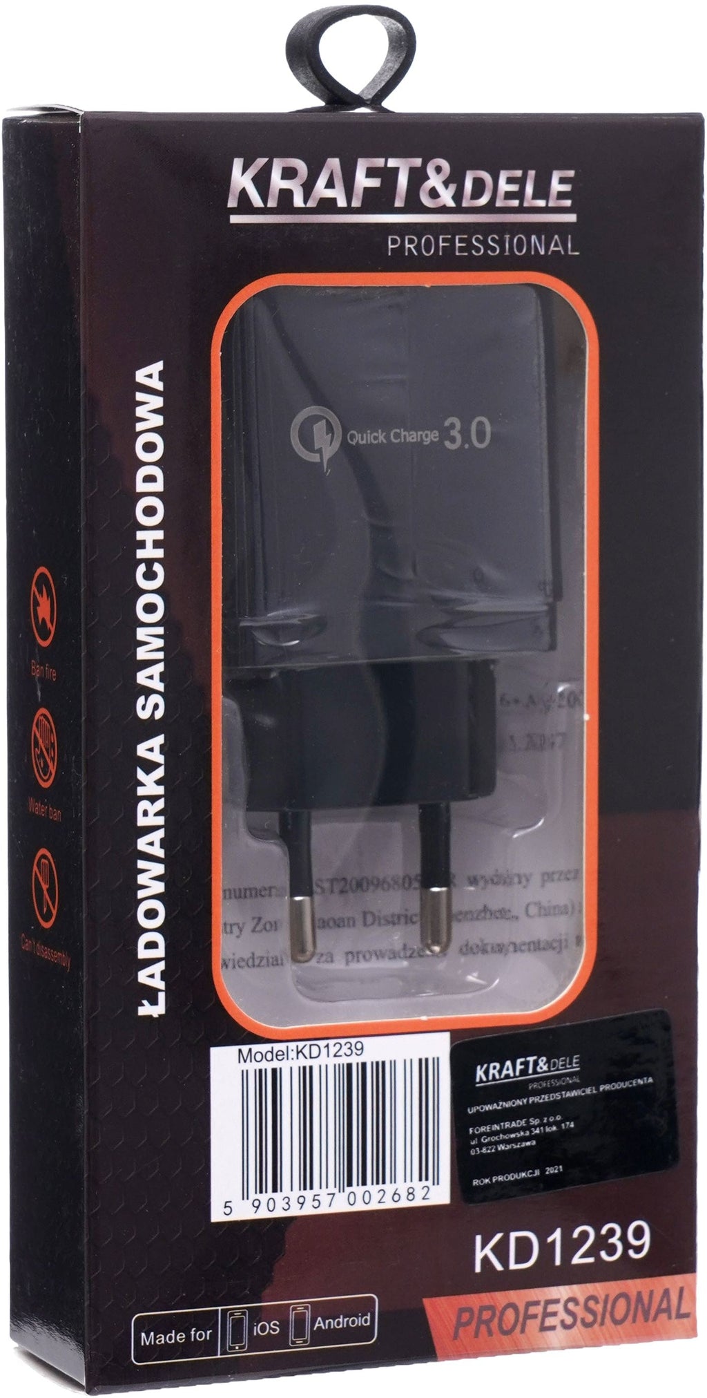 KRAFT&DELE 4 USB-pordiga Quick Charge 3.0 seinalaadija KD1239 – pilt 7